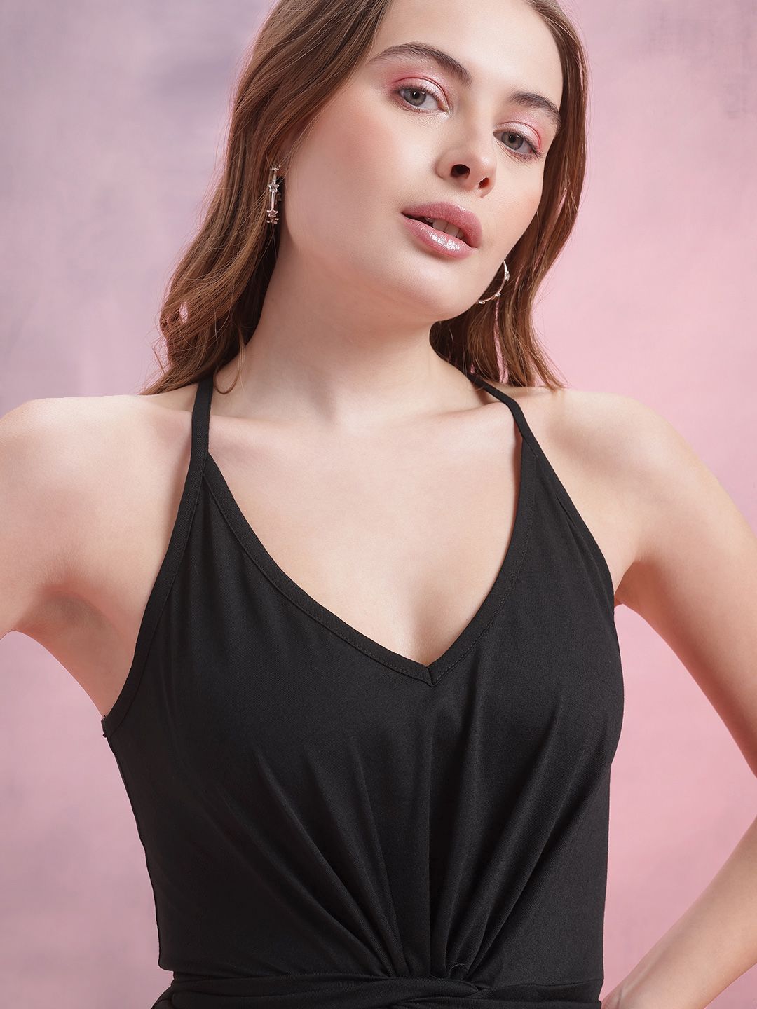 DressBerry Belted A-Line Dress with Twisted Detail