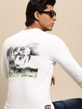 Being Human Men White & Black Graphic Printed Pure Cotton T-shirt