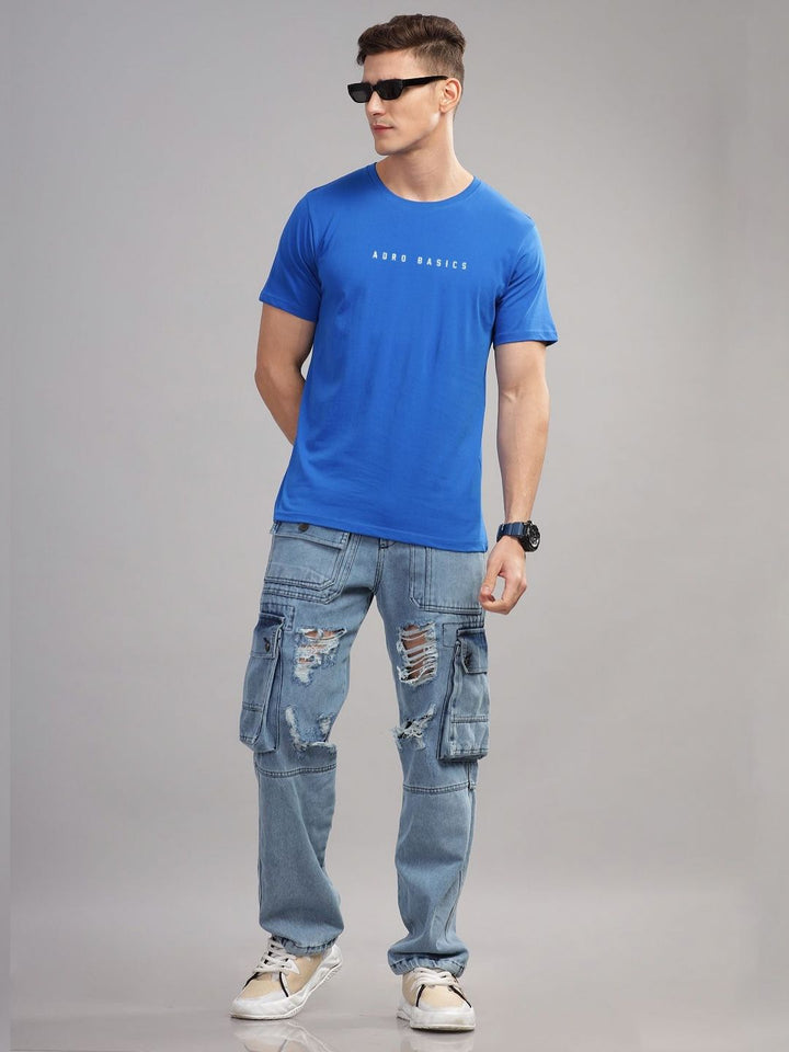 ADRO Men Printed Pockets T-shirt