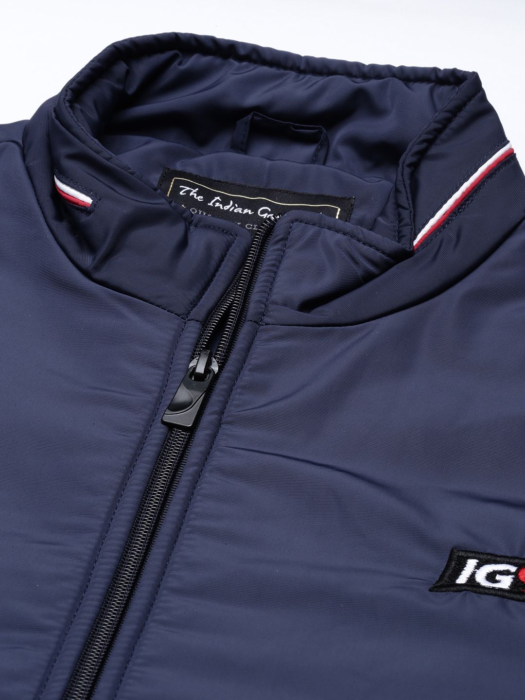 The Indian Garage Co Men Zip-Front Slim Fit Bomber Jacket