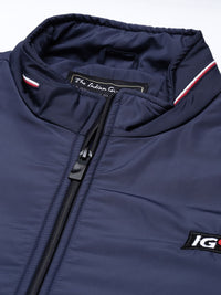 The Indian Garage Co Men Zip-Front Slim Fit Bomber Jacket