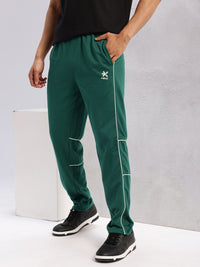 HRX by Hrithik Roshan Men Contrast Piping Mid-Rise Lifestyle Track Pants