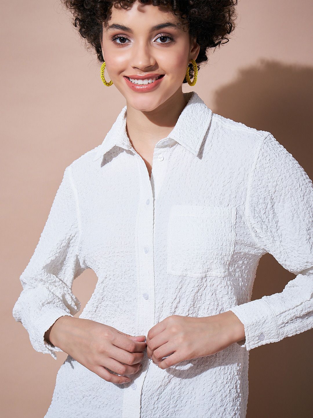 SASSAFRAS BASICS Self Designed Casual Shirt