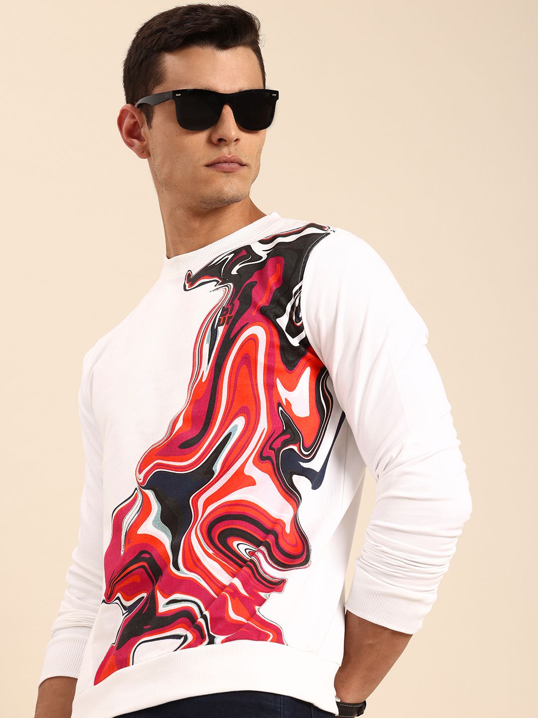 Being Human Men Printed Pure Cotton Sweatshirt