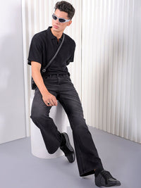 The Indian Garage Co Men Bootcut Light Fade Pure Cotton Jeans