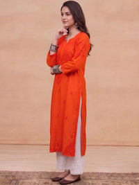 House of Chikankari Women Embroidered Chikankari Kurta