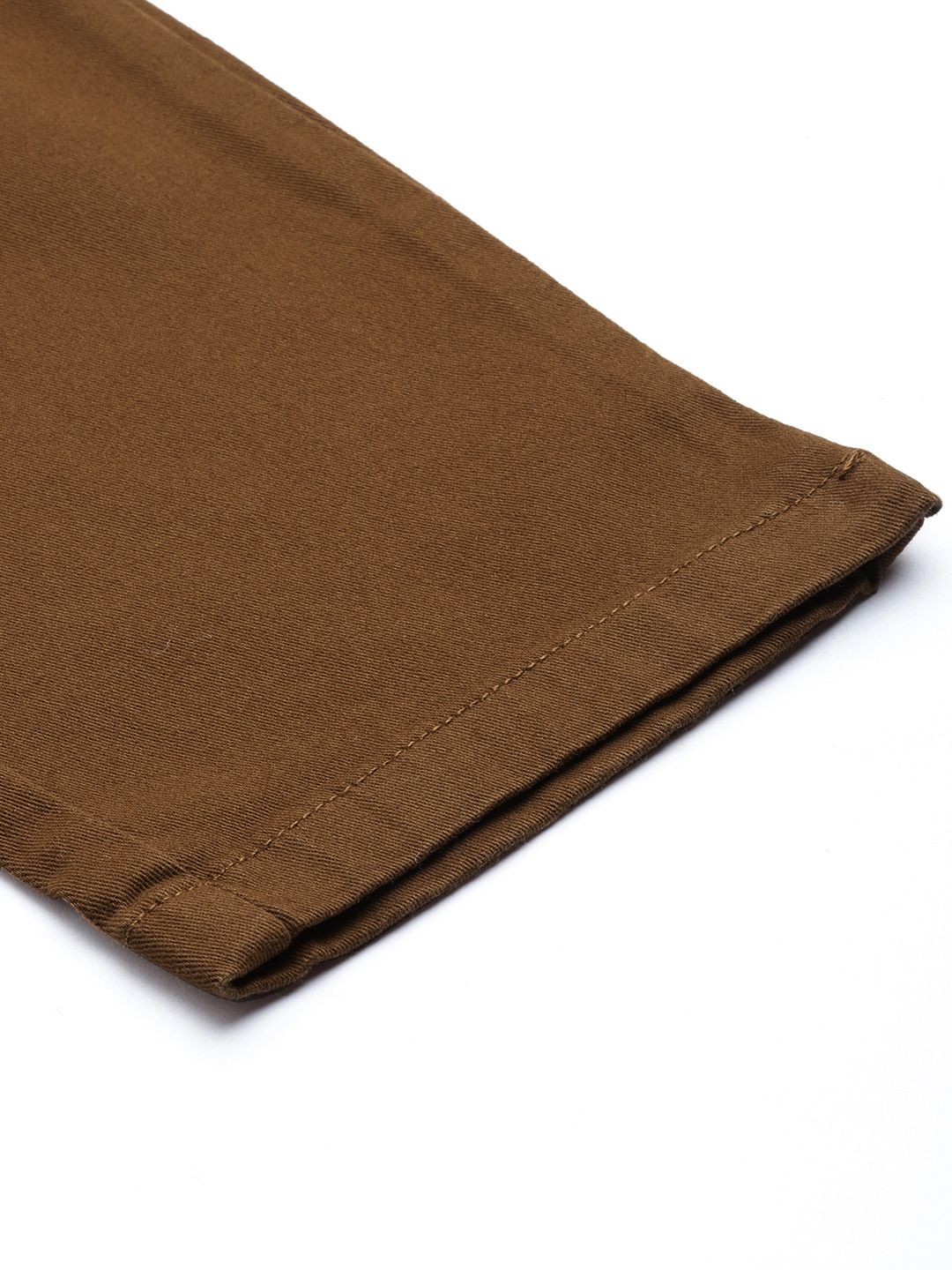 The Indian Garage Co Men Tan Slim Fit Chinos Trousers