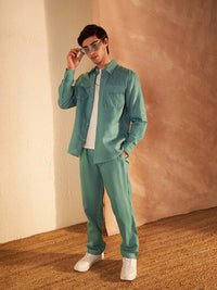 DENNISON Pure Cotton Shirt With Trousers Co-Ords