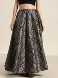 Shae by SASSAFRAS Women Deep Navy Blue Floral Skirt