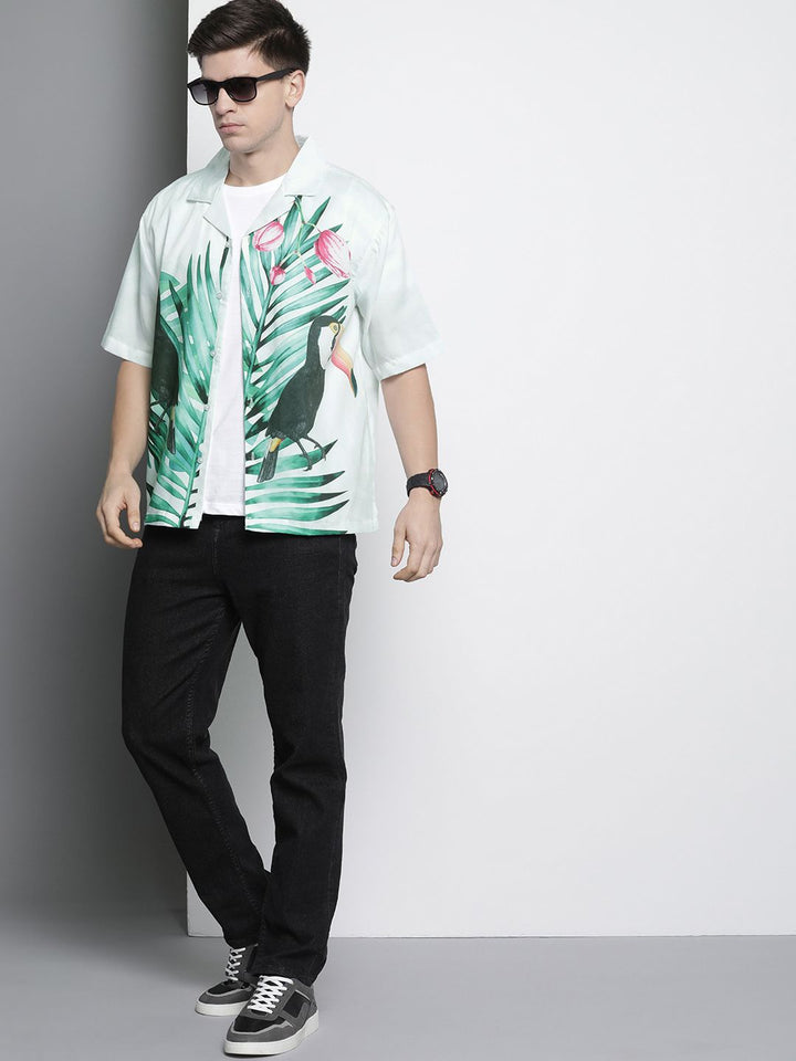 The Indian Garage Co Men Regular Fit Floral Print Shirt