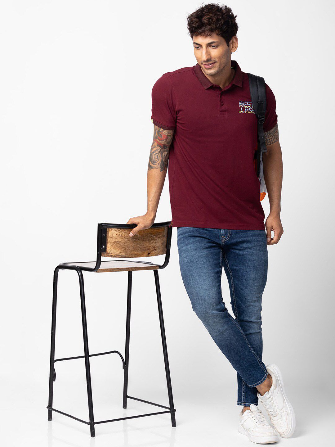SPYKAR Men Polo Collar Slim Fit Cotton T-shirt