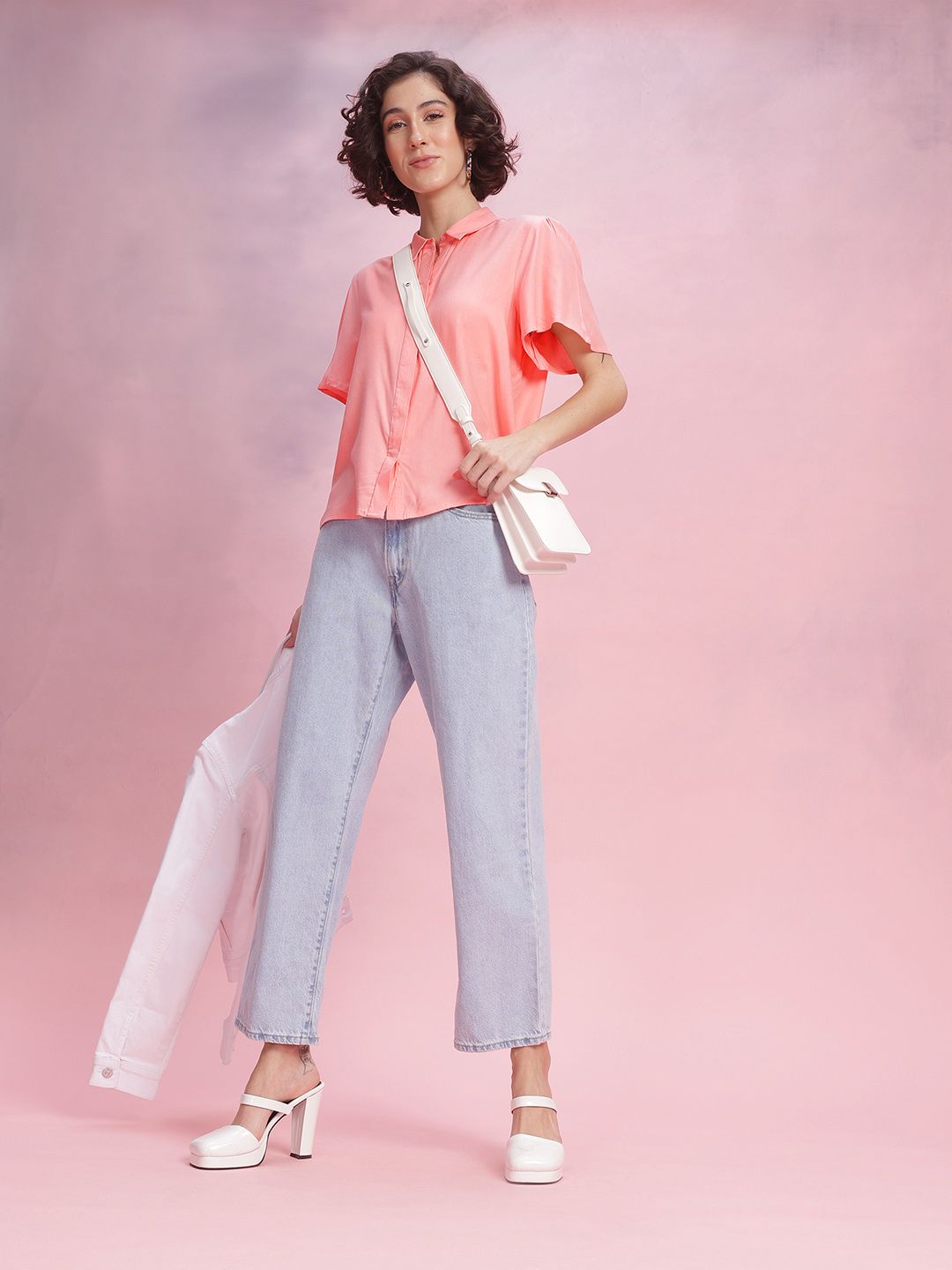 DressBerry Flared Sleeves Casual Shirt