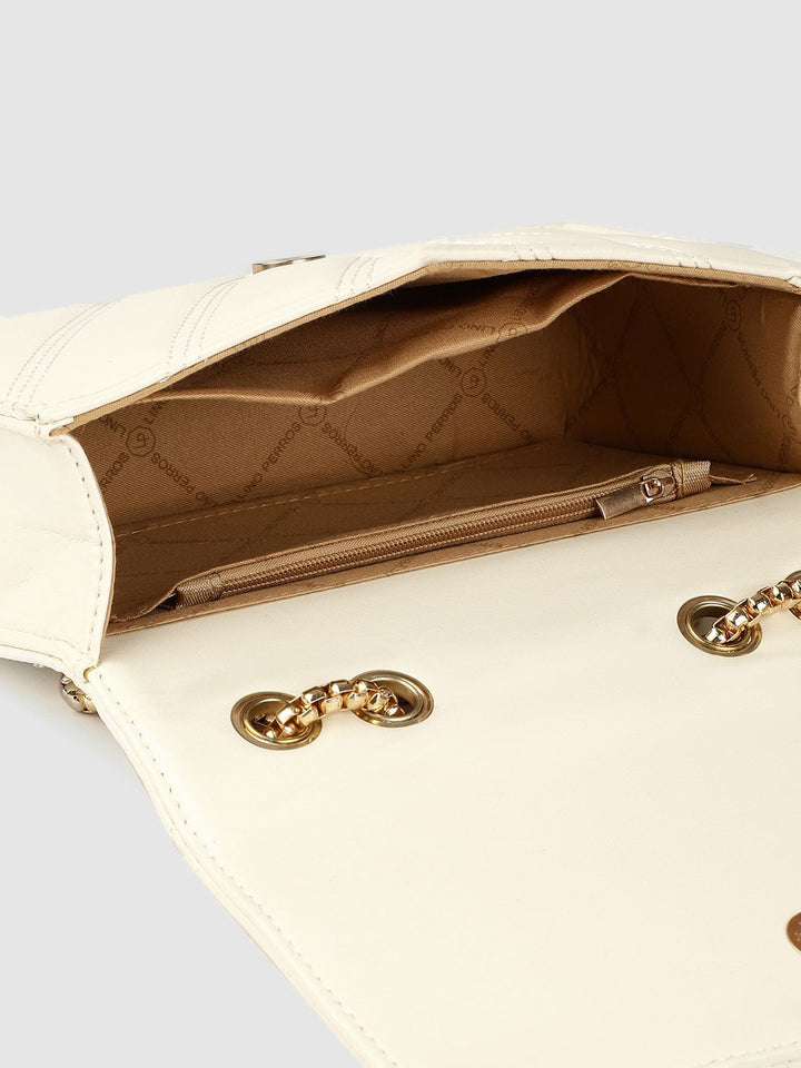 Lino Perros Off-White Quilted Shoulder Bag