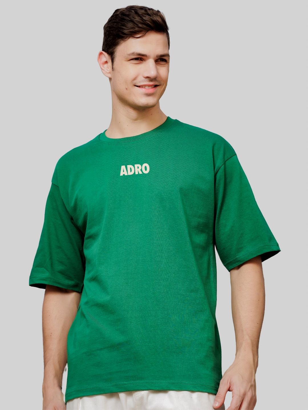 ADRO Men Typography Printed Applique T-shirt