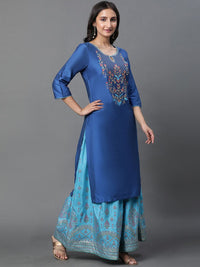 AURELIA Women Geometric Thread Work Kurta