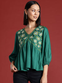 all about you Floral Embroidered Top