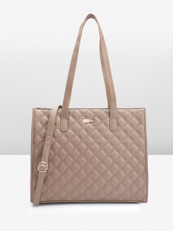 DressBerry Structured Quilted Shoulder Bag