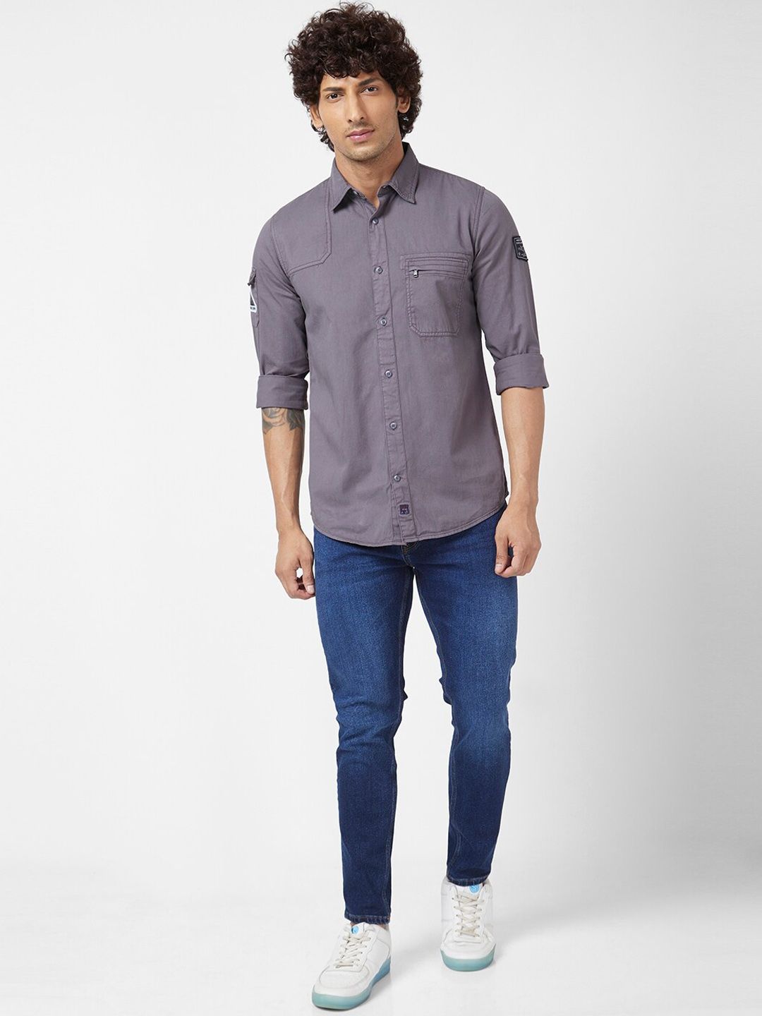 SPYKAR Men Clean Look Kano Slim Fit Light Fade Stretchable Jeans