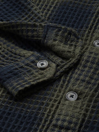 The Indian Garage Co. Relaxed Fit  Opaque Checked Textured Casual Shirt