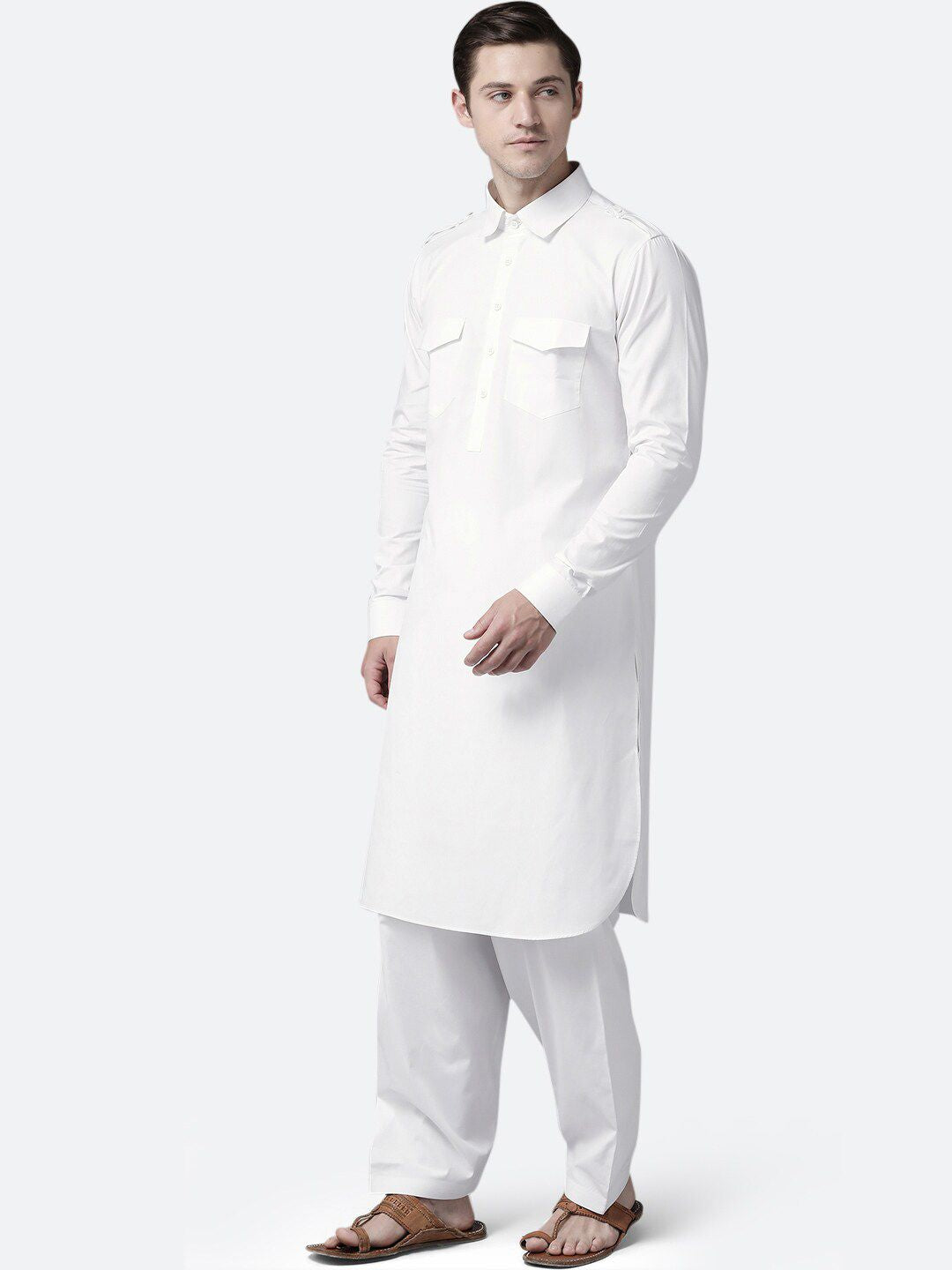 See Designs Men White Regular Pure Cotton Kurta with Pyjamas