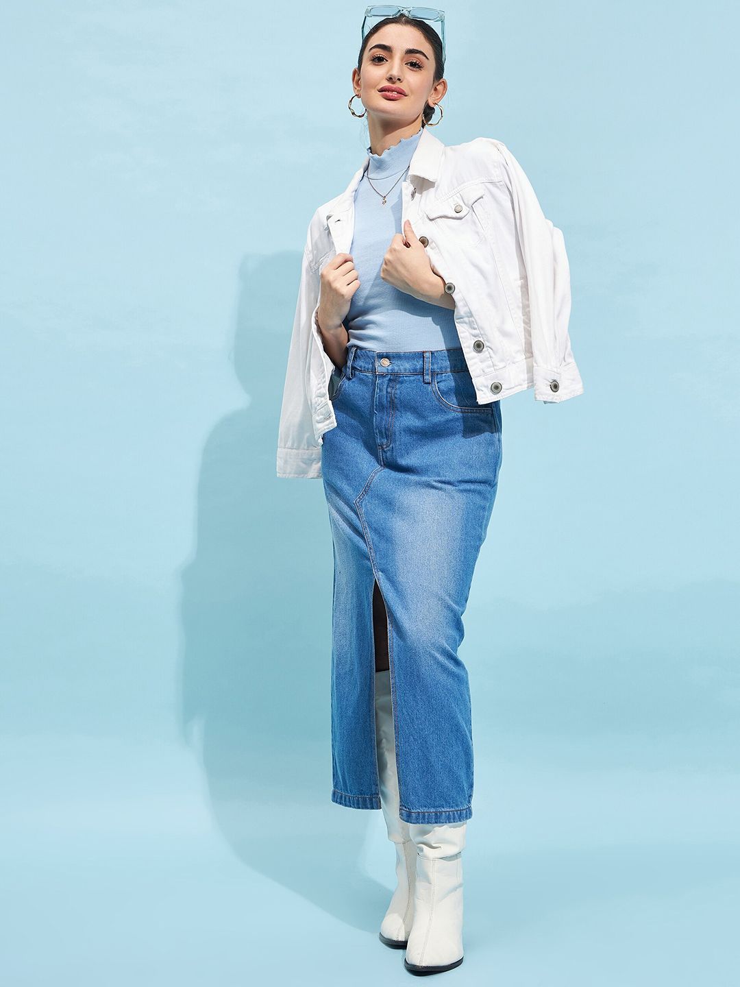 STREET 9 High Neck Fitted Top