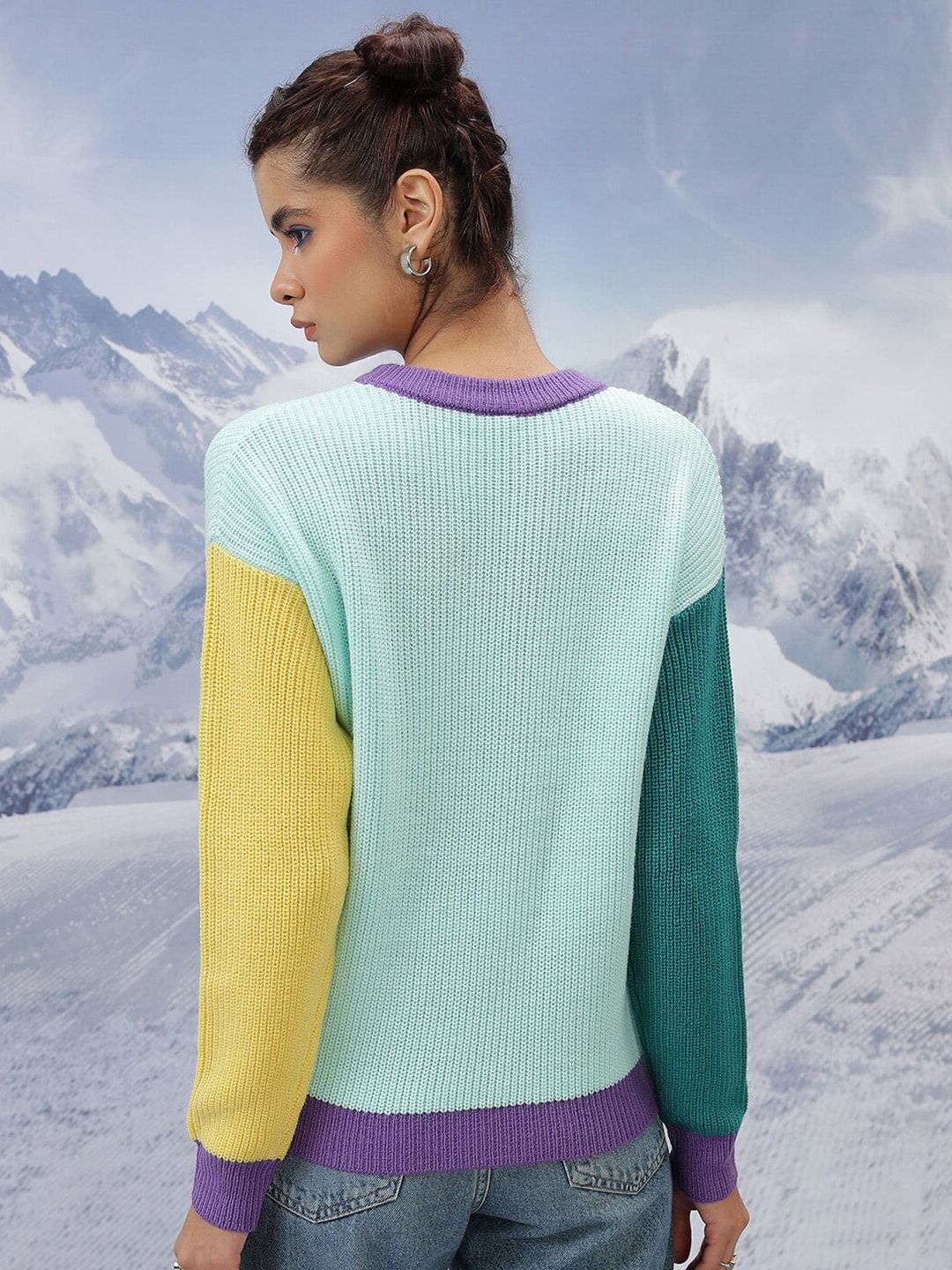 Tokyo Talkies Round Neck Acrylic Pullover