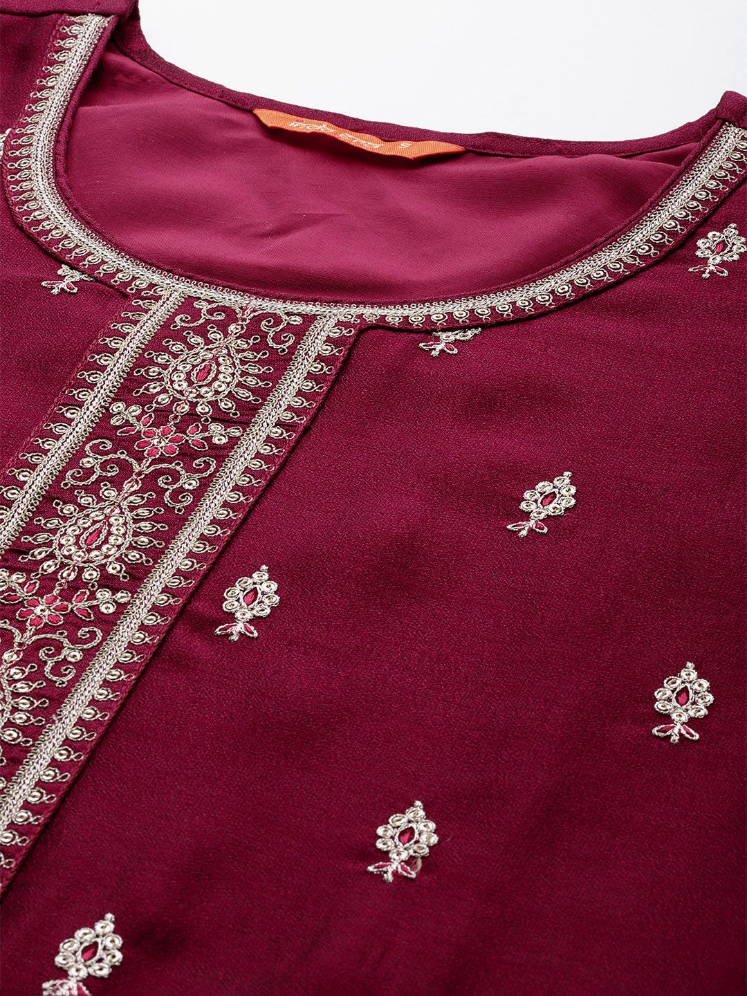 Indo Era Ethnic Motifs Embroidered Regular Sequinned Kurta with Trousers & Dupatta