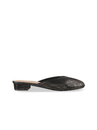 Metro Women Textured Ethnic - Embellished Pointed Toe Block Mules
