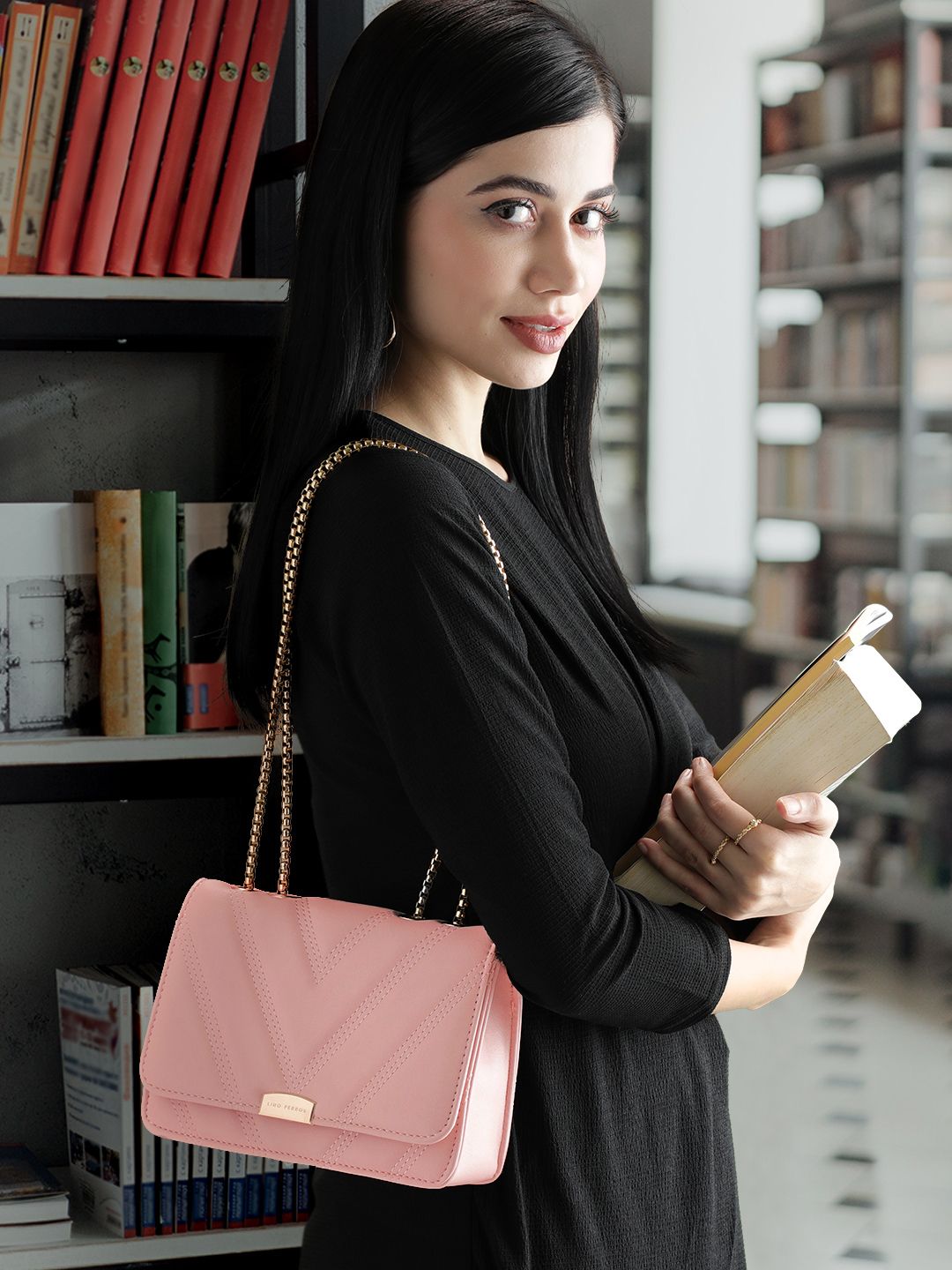 Lino Perros Pink Quilted Shoulder Bag