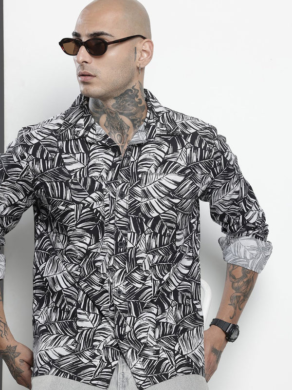 The Indian Garage Co Pure Cotton Tropical Printed Casual Shirt