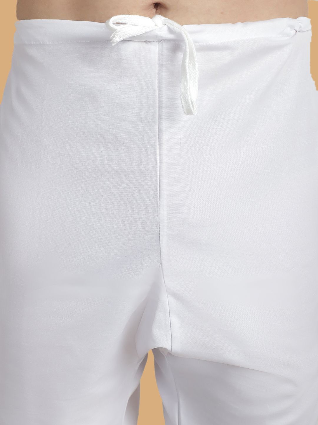 SOJANYA LUXE Mandarin Collar Embroidered Regular Kurta with Pyjamas