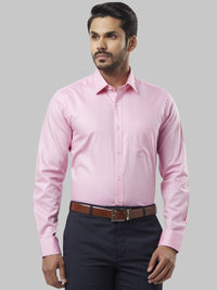 Raymond Men Pink Regular Fit Self Design Formal Shirt