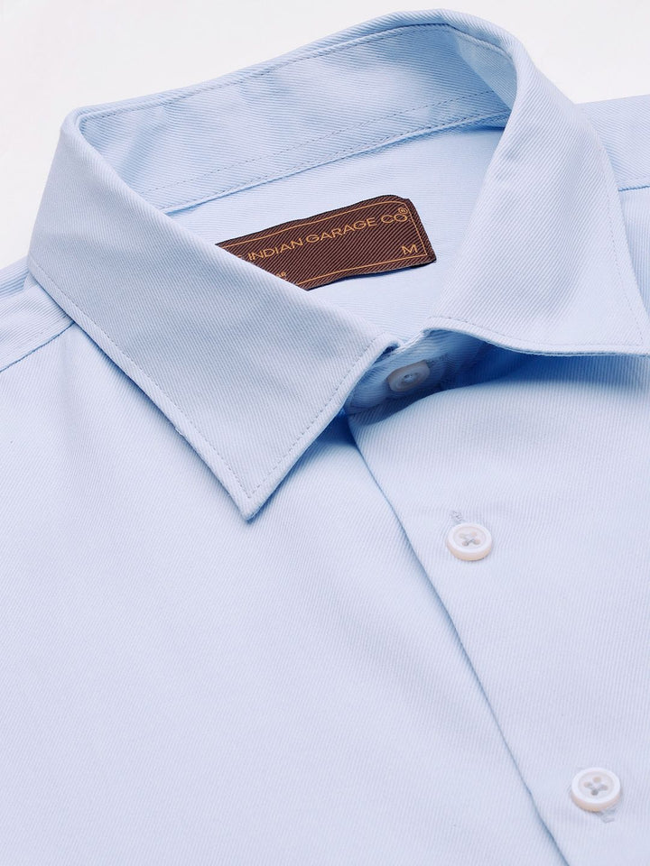 The Indian Garage Co. X Luxe Men Solid Slim Fit Opaque Formal Shirt