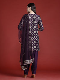 Anouk Ethnic Motifs Print Kurta with Salwar & Dupatta