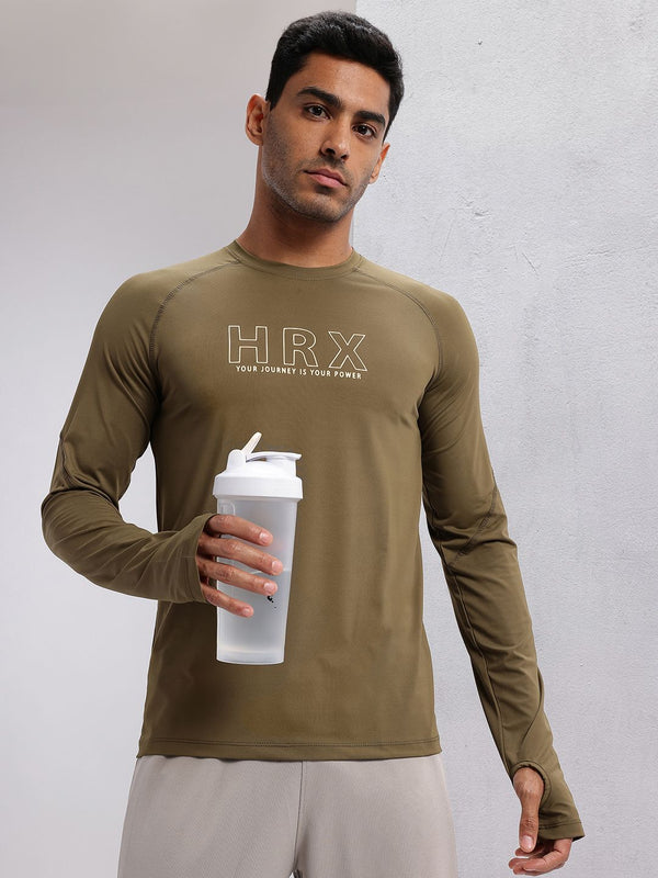 HRX by Hrithik Roshan Men Brand Logo Printed Rapid-Dry Training T-shirt