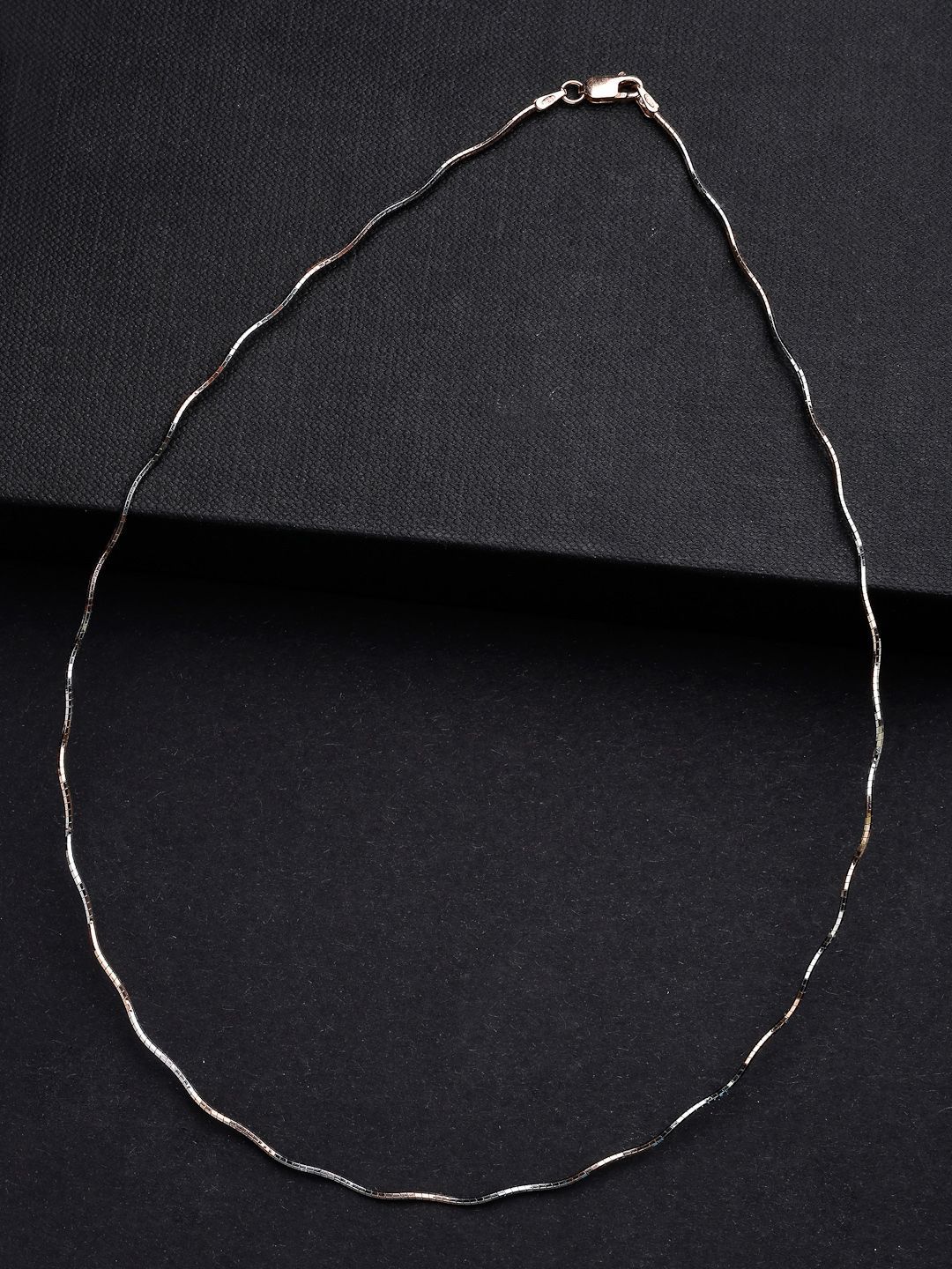 PANASH 925 Sterling Silver Rose Gold & Rhodium-Plated Chain Necklace