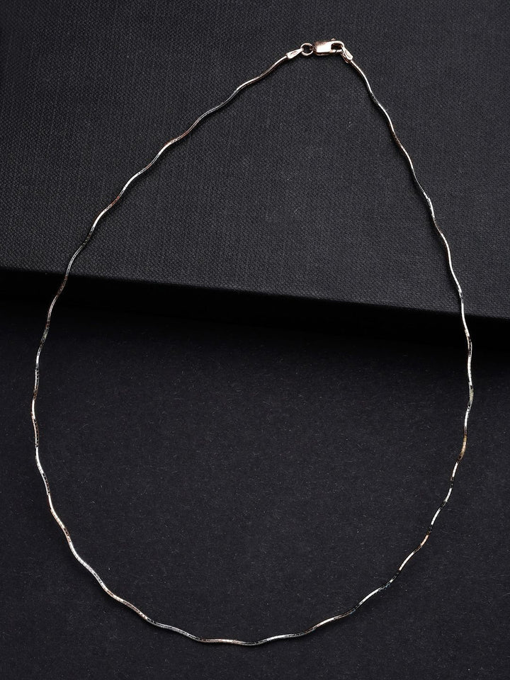 PANASH 925 Sterling Silver Rose Gold & Rhodium-Plated Chain Necklace