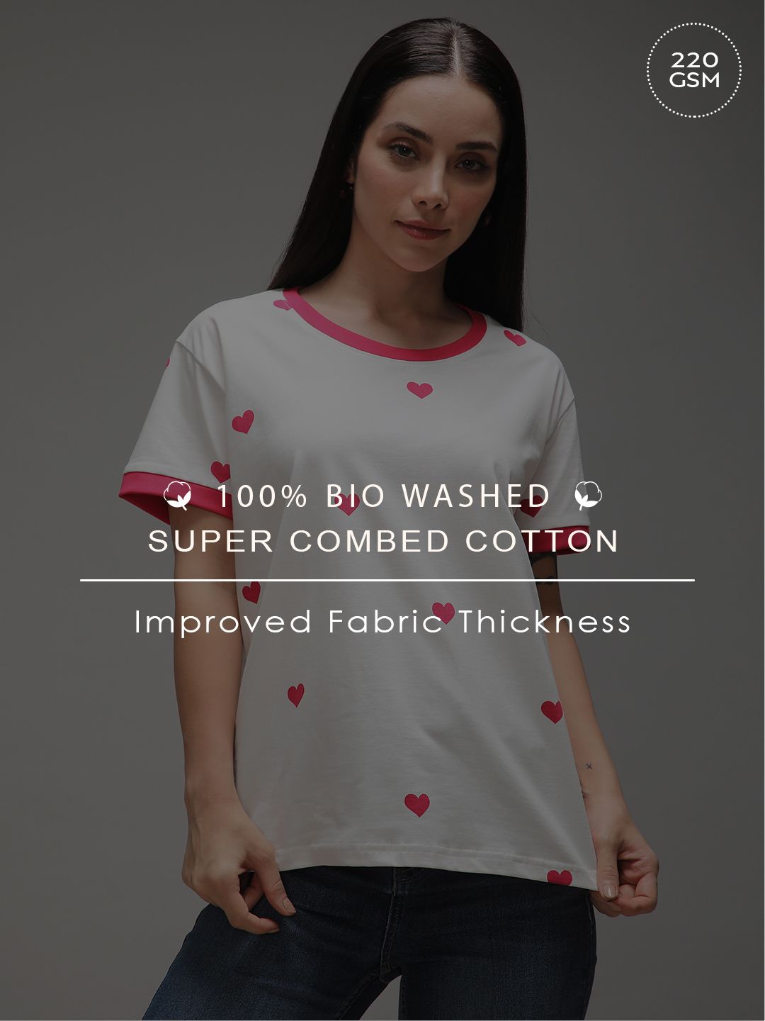 DILLINGER Women Short Sleeve Boxy Regular Printed Tshirt
