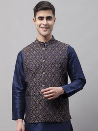 Jompers Men Woven Design Nehru Jacket