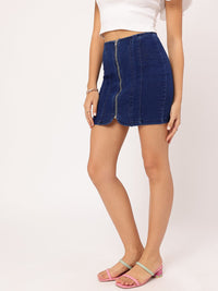 DressBerry Denim Mini Pencil Skirt