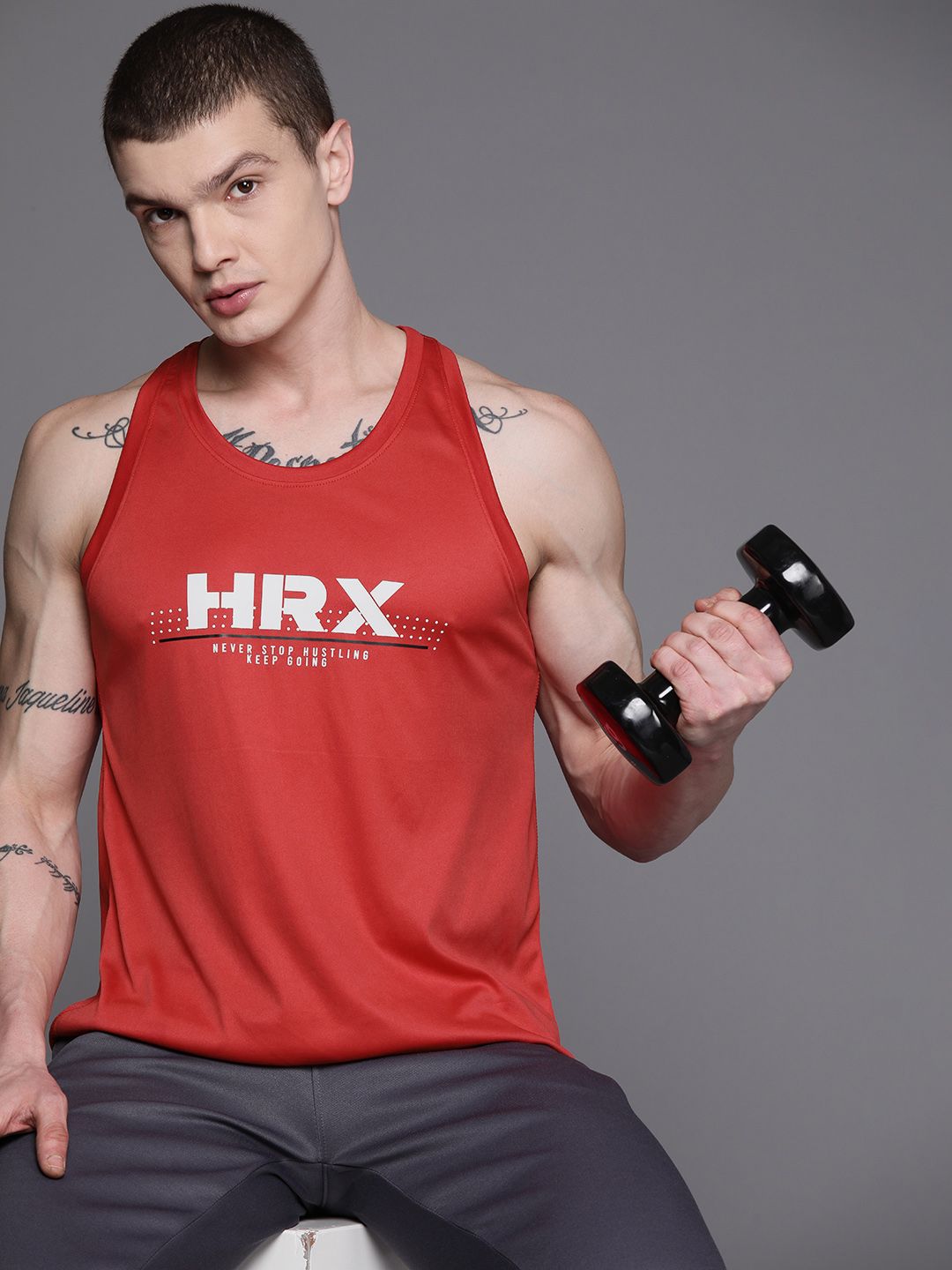 HRX by Hrithik Roshan Printed Rapid-Dry Training T-shirt