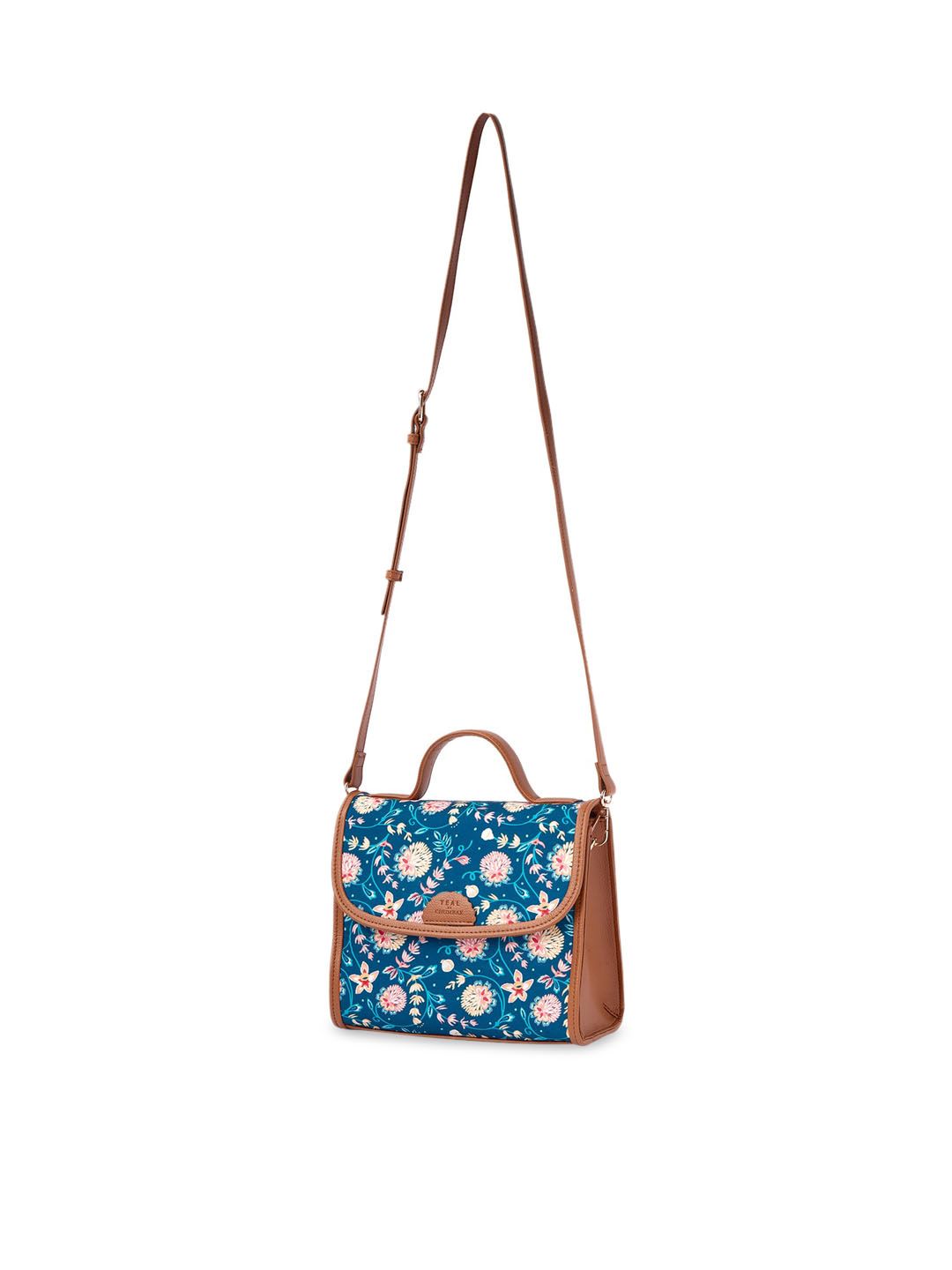 TEAL BY CHUMBAK Floral Printed Sling Bag
