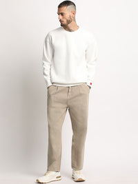 THE BEAR HOUSE Men Pleated Relaxed Fit Clean Look Pure Cotton Jeans
