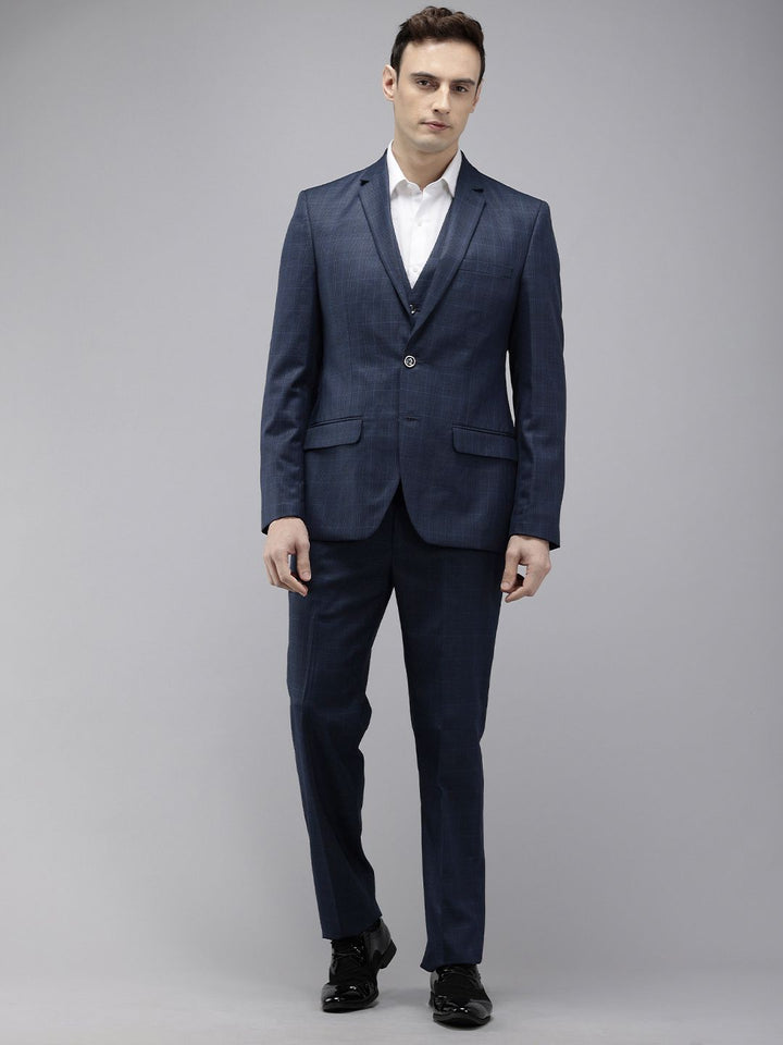 Park Avenue Notched Lapel Collar 3 Piece Formal Suit