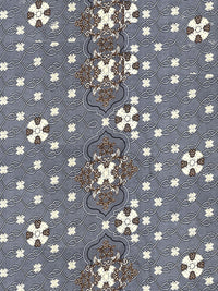 Cortina Glazed Cotton Grey Damask 140 TC King Bedsheet with 2 Pillow Covers