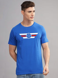 ADRO Men Printed Raw Edge T-shirt