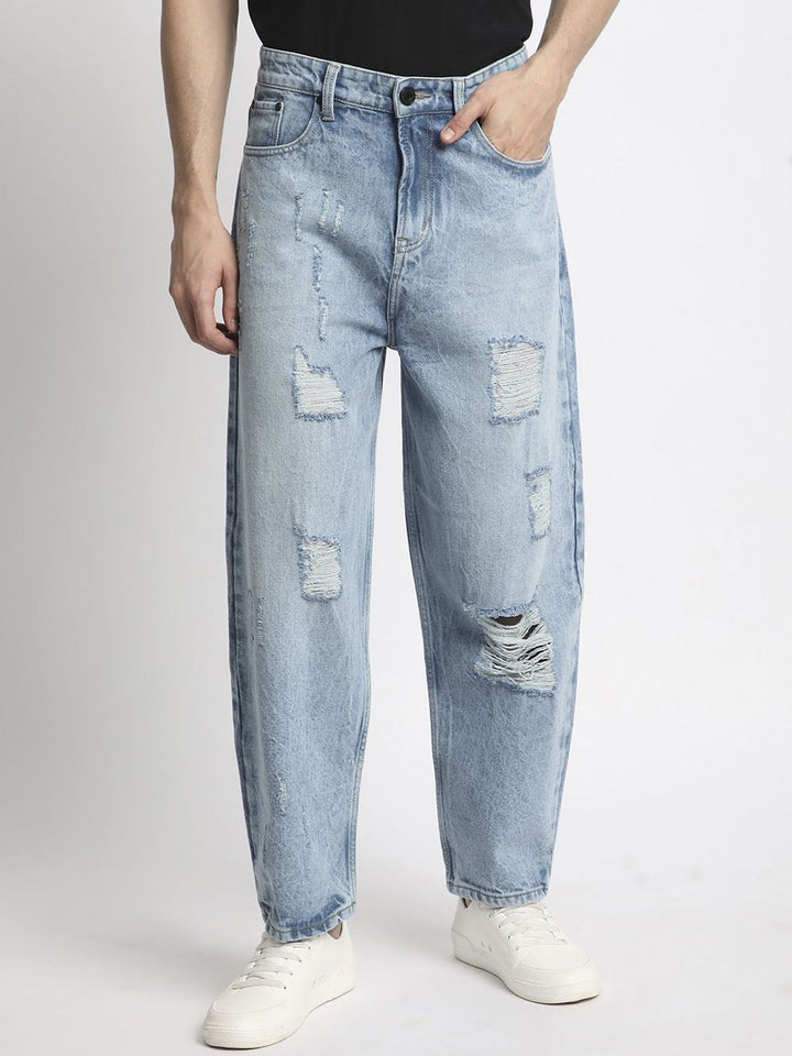 Bene Kleed Men Mid-Rise Highly Distressed Baggy Fit Jeans