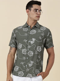 Thomas Scott Men Embroidered Regular Fit Casual Shirt