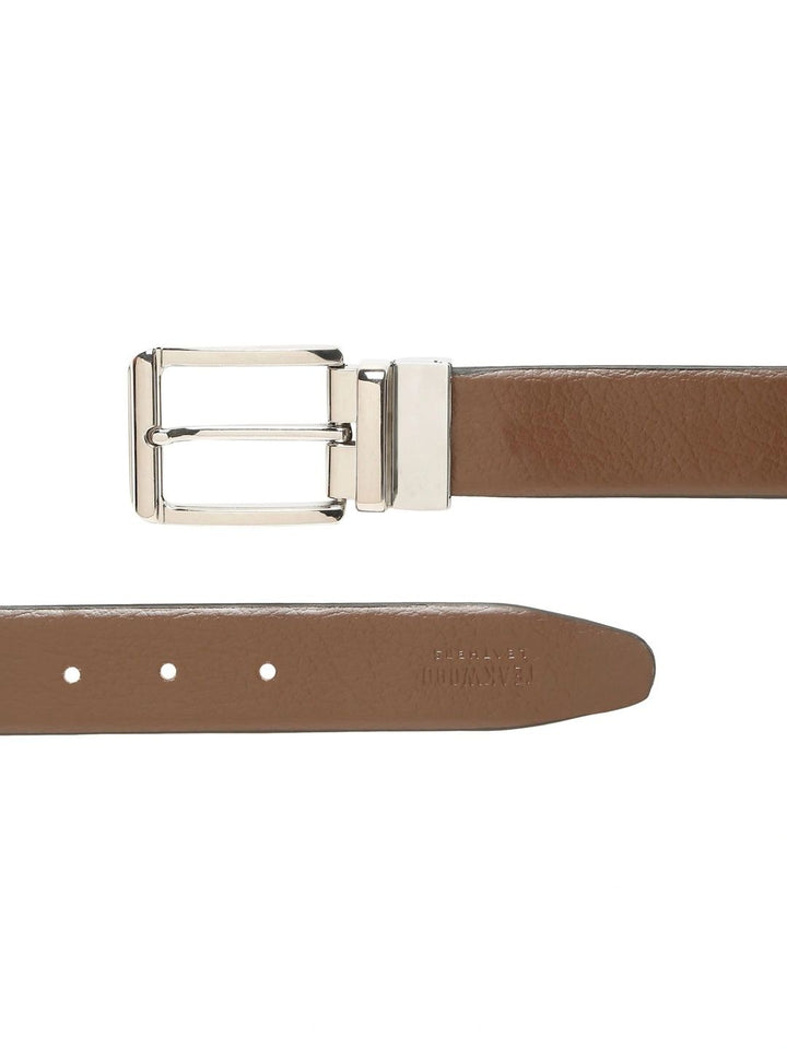 Teakwood Leathers Men Textured Leather Reversible Formal Belt