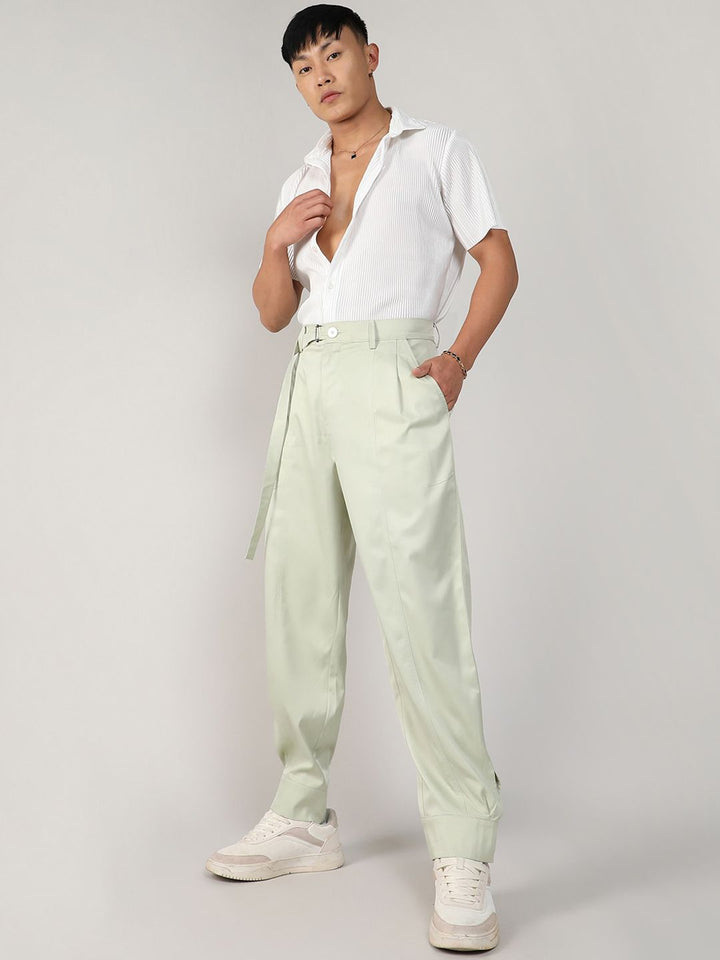 Campus Sutra Men Comfort Mid-Rise Easy Wash Regular Trousers